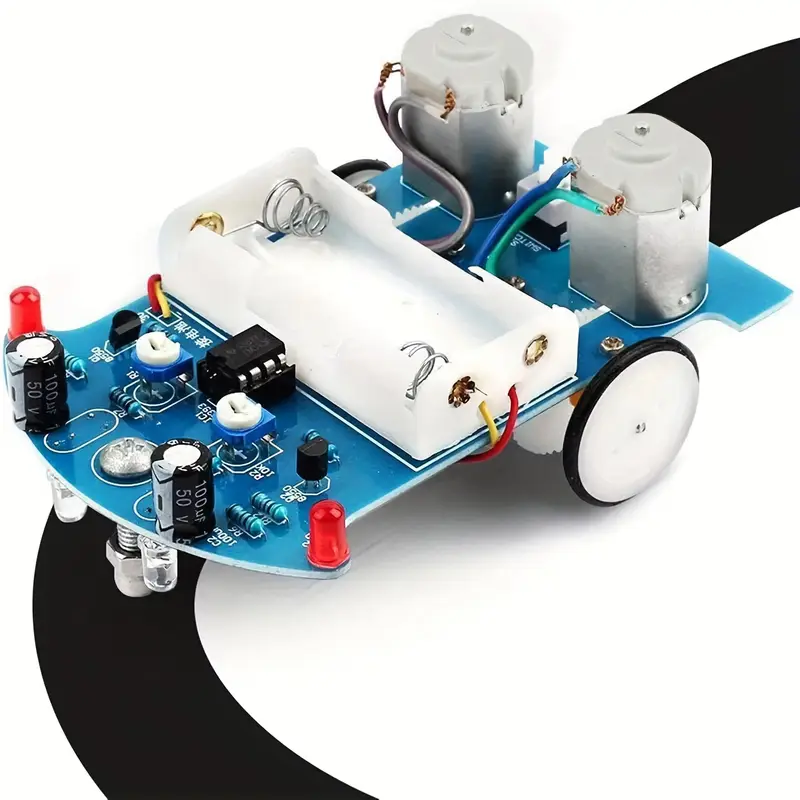 Students working on robotics